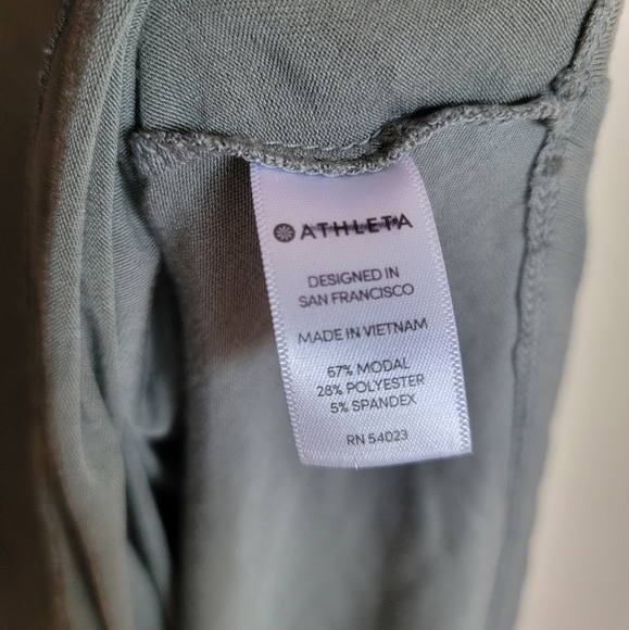 Athleta Cloudlight Twist Back Tank Top Size Medium Green/Grey - Picture 3 of 6
